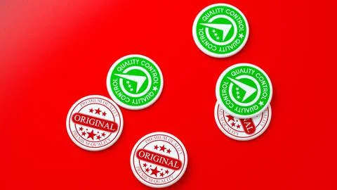 Quality control badge Stock Illustration