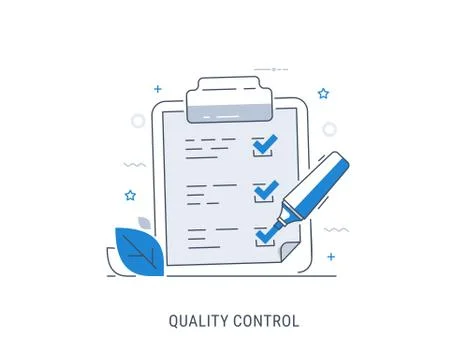 Quality control check Stock Illustration