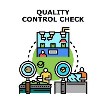 Quality control check process ensuring product excellence Stockillustratie