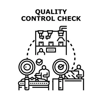 Quality control check process ensuring product excellence Stockillustratie