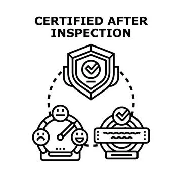 Quality control checking process and inspection completion Stock Illustration