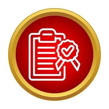 Quality control checklist with approval certificate icon Stock Illustration