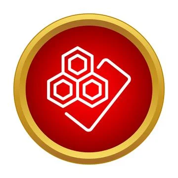 Quality control checkmark concept verifying hexagonal structure Stock Illustration