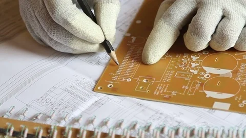 Quality control in electronic industry Video stock 83176506