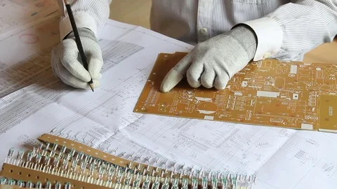 Quality control in electronic manufacturing Stock Footage 83176948