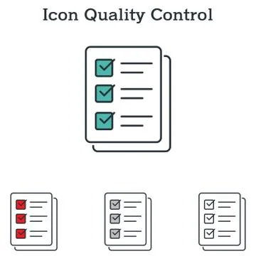 Quality Control flat icon design for infographics and businesses Stock Illustration