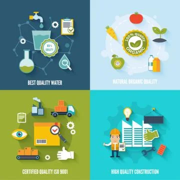 Quality control flat Stock Illustration