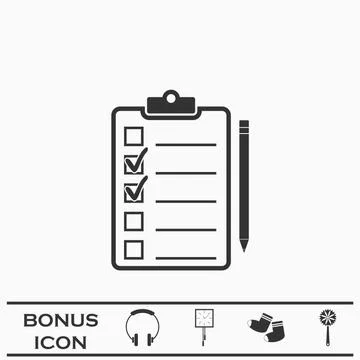 Quality control icon flat Stock Illustration