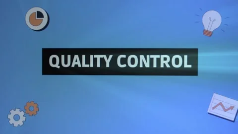 Quality Control inscription in black frame. Graphic presentation with Stock Footage 270725013