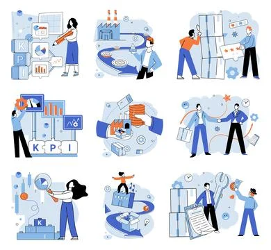 Quality control. Inspecting product helps identify any defects or deviations イラスト素材