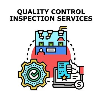 Quality control inspection services optimizing manufacturing processes イラスト素材