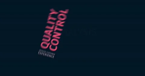 Quality Control. Kinetic Typography. Word Cloud Text Intro 스톡 동영상 143542606