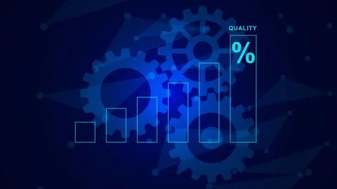 Quality control levels growth. Stock Illustration