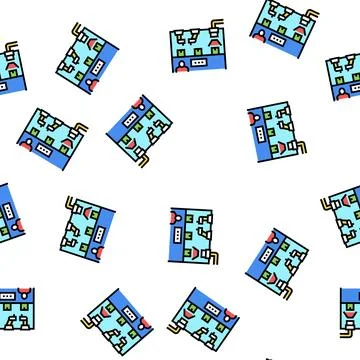 Quality control machine vector seamless pattern Stock Illustration