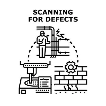 Quality control scanning for product and building defects イラスト素材