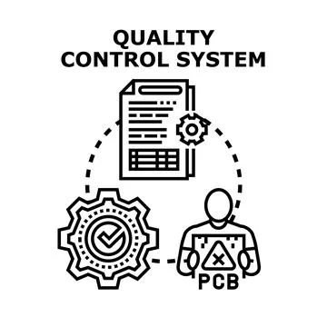 Quality control system measuring product standard process Stockillustratie