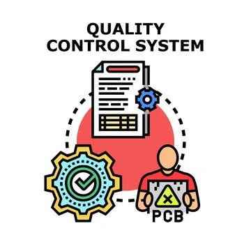 Quality control system measuring product standard process Stockillustratie