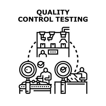 Quality control testing process ensuring product standards イラスト素材