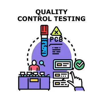 Quality control testing product research and analysis procedure イラスト素材