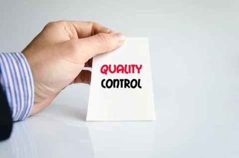 Quality control text concept Stock Photos
