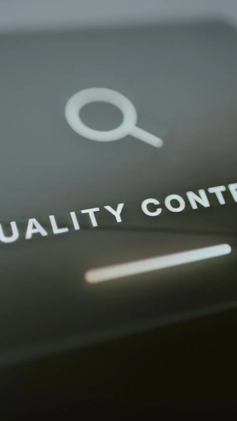 Quality control tile highlights inspection function Stock Footage 346024014