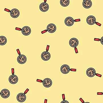 Quality control wood pellets vector seamless pattern Stock Illustration
