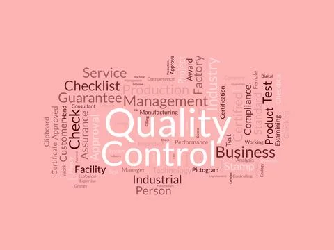 Quality Control wordcloud template. Business concept vector background. Stock Illustration