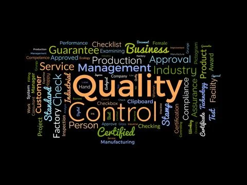 Quality Control wordcloud template. Business concept vector background. Stock Illustration