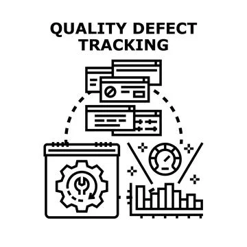 Quality defect tracking process improving product development イラスト素材