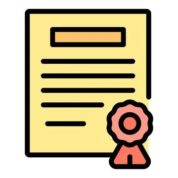 Quality document icon vector flat Stock Illustration