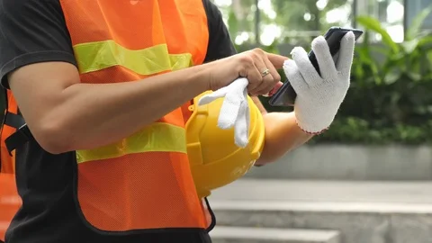 Quality engineers or construction teamwork. Safety concern for engineering Stock-Footage 111613212