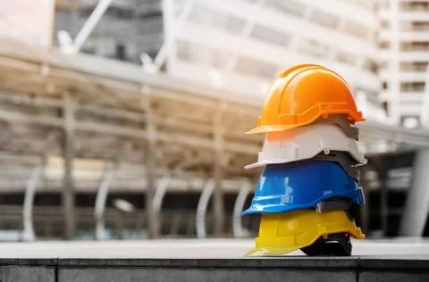 Quality engineers or construction teamwork. Safety concern for engineering Stockfoto's