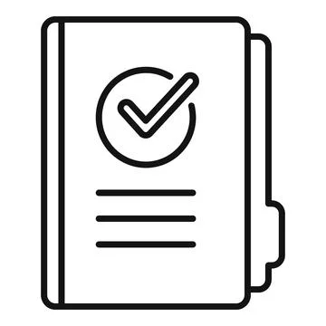 Quality folder icon outline vector. Document file 스톡 일러스트