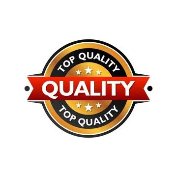 Quality gold vector stamp isolated on white background Stock Illustration