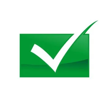 Quality Green Checked Box Approved Symbol Design Stock Illustration