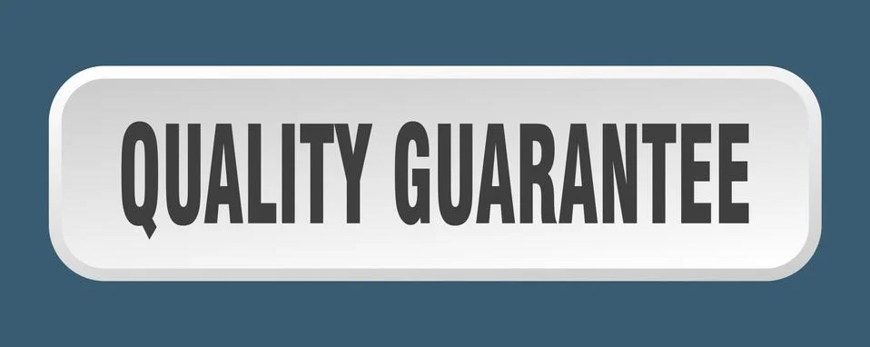 Quality guarantee button. quality guarantee square 3d push button Illustrazione stock