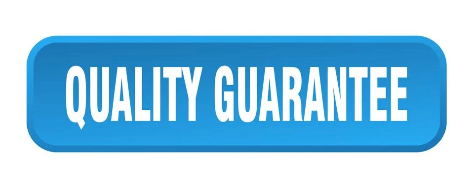 Quality guarantee button. quality guarantee square 3d push button Illustrazione stock
