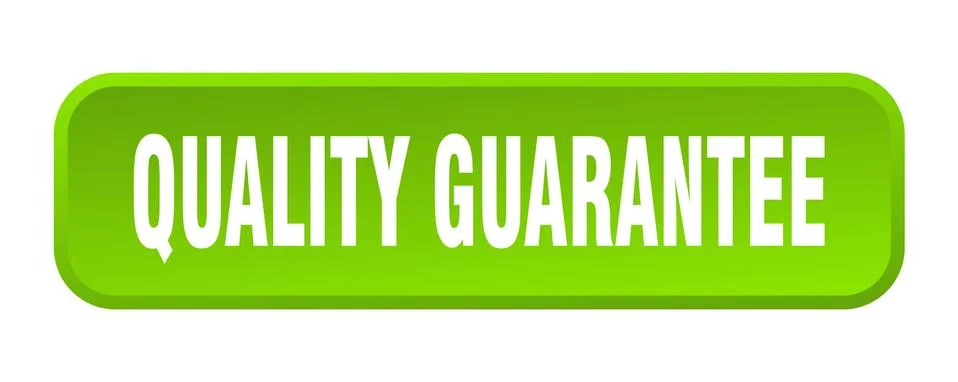 Quality guarantee button. quality guarantee square 3d push button 스톡 일러스트