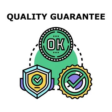 Quality guarantee concept vector color illustration Stock Illustration