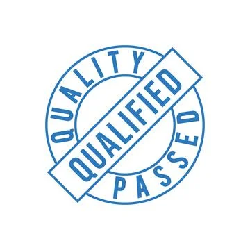 Quality guarantee digital stamp. Quality Assisted stamp. Blue stamp Stock Illustration