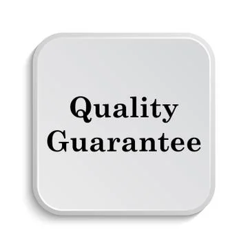 Quality guarantee icon. Internet button on white  background.. Stock Illustration