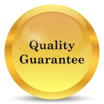 Quality guarantee icon. Internet button on white background.. Stock Illustration