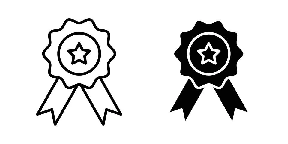 Quality Guarantee Icon vector concepts, line and silhouette style Stockillustratie