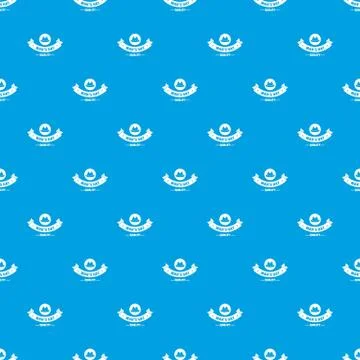 Quality hat pattern vector seamless blue Stock Illustration