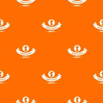 Quality home cactus pattern vector orange Illustrazione stock