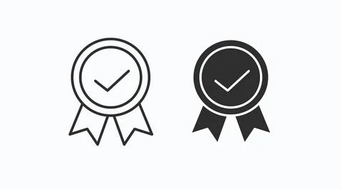 Quality icon Set. Stock Illustration