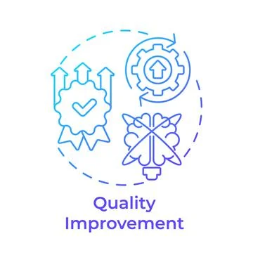 Quality improvement blue gradient concept icon Stock Illustration