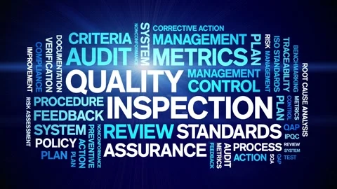 Quality inspection animated word cloud,a... | Stock Video | Pond5