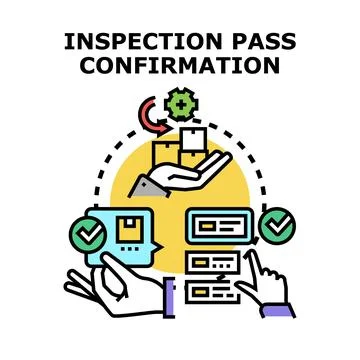 Quality inspection process confirming successful delivery イラスト素材