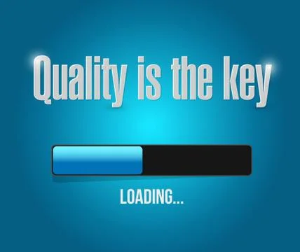 Quality is the key loading bar sign 스톡 일러스트